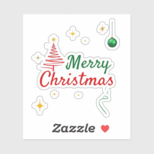 Elegant Merry Christmas Tree Holiday Design