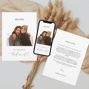 Elegant Message Budget Be My Bridesmaid Ask Card 