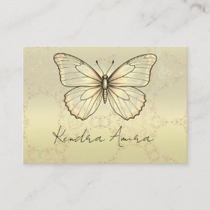 Elegant Metallic Classic Butterfly Business Card