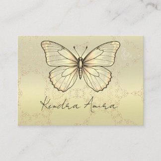 Elegant Metallic Classic Butterfly Business Card