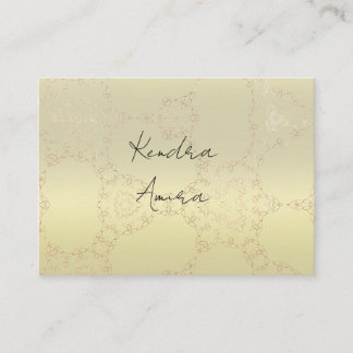 Elegant Metallic Classic Lace Look Business Card