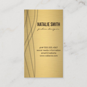 Elegant Metallic Gold Business Card