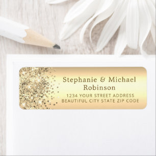 Elegant Metallic Gold Glitter Golden Anniversary