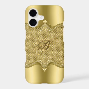 Elegant Metallic Gold Print With Diamonds Pattern