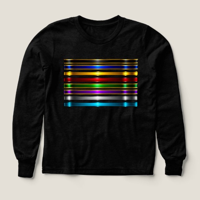 Elegant Metallic Gradient Stripes Design (Design Front)