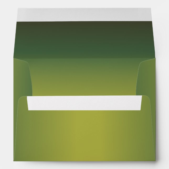 Elegant Metallic Green 5 x 7 Invitation Envelope (Back (Bottom))