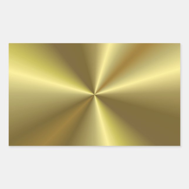 Elegant Metallic Look Gold Blank Template Modern Rectangular Sticker (Front)