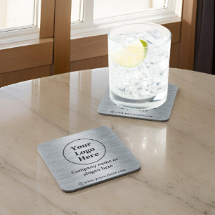 Elegant metallic silver coaster