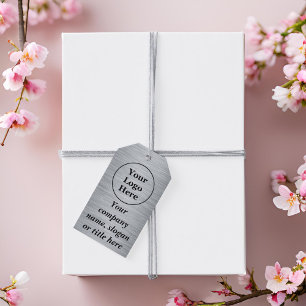 Elegant metallic silver gift tags