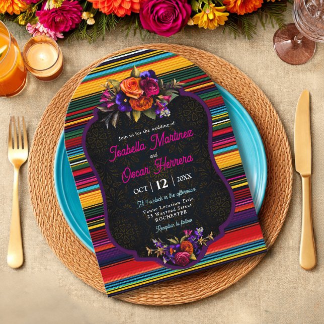 Elegant Mexican flowers arch wedding Invitation (Creator Uploaded)