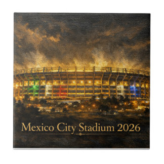 Elegant Mexico Stadium in Mexico City World Cup Tile