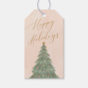 Elegant Mid Century Christmas Tree Holiday Gift Tags