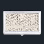 Elegant Mid-Century Mod Tan Pattern Personalised  Business Card Holder<br><div class="desc">Elegant Mid-Century Modern Personalised Business Card Case</div>