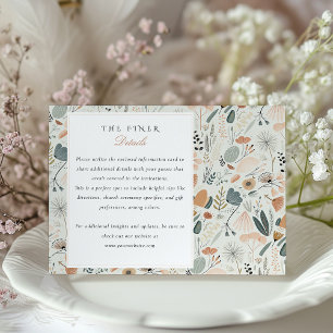 Elegant Mid-Century Wedding Information Card