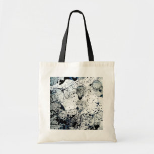 "Elegant Midnight Blue and Black Bubble Colour Han Tote Bag