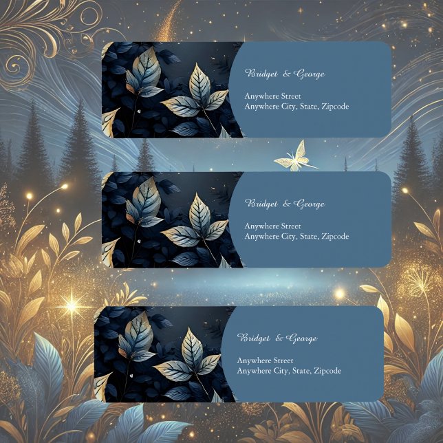 Elegant Midnight Blue and Gold Forest Wedding  (Creator Uploaded)