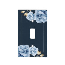 Elegant midnight blue floral