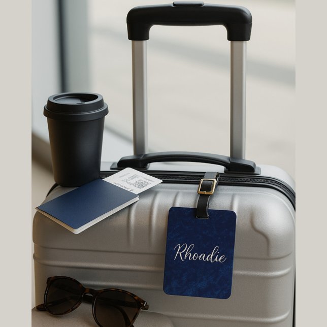 Elegant Midnight Blue  Luggage Tag (Creator Uploaded)