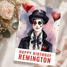 Elegant Mime Character Birthda