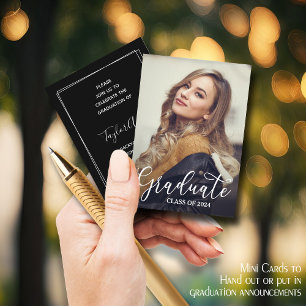 Elegant Mini Photo Graduation Invitations