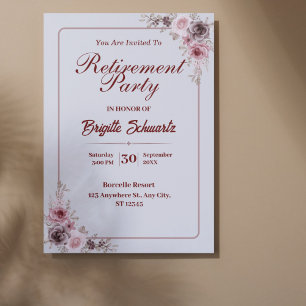 Elegant & Minialist Photo Retirement Party Invite