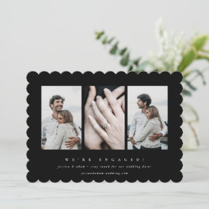 Elegant Minimal 3 Photo Engagement Announcement