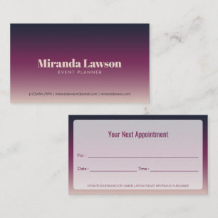 Elegant minimal appointment card