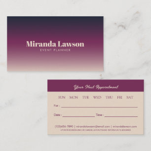 Elegant minimal appointment card