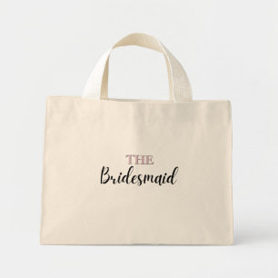 Elegant Minimal Art Mini Tote Bag for Bridesmaids