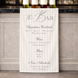 Elegant Minimal Bar Menu Wedding Sign