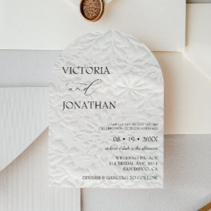 Elegant Minimal Black & White Winter Wedding Invitation