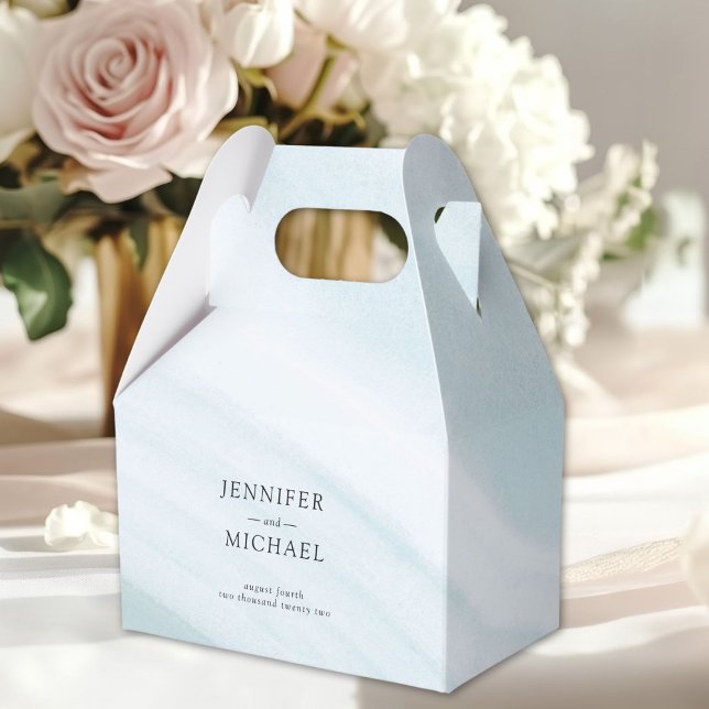 Elegant minimal blue and white marble favour box (Elegant minimal blue and white marble favor boxes)