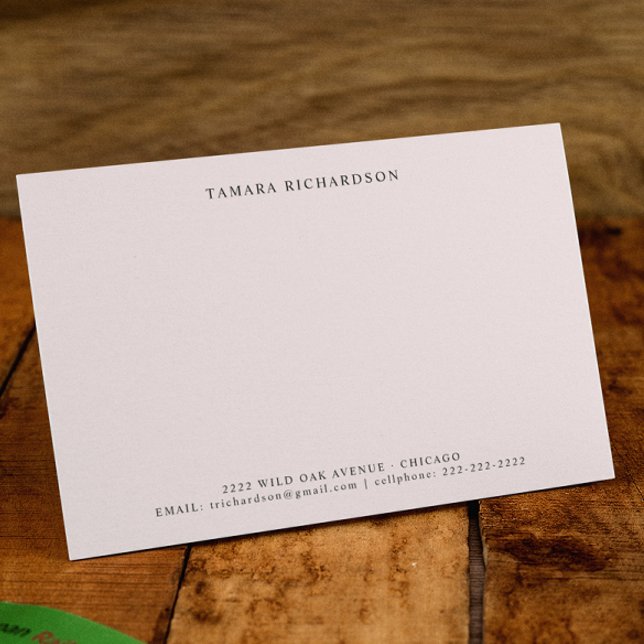 Elegant Minimal Blush Pink Personalised Card (Creator Uploaded)