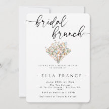 Elegant Minimal Bridal Brunch Invitation