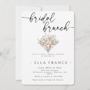 Elegant Minimal Bridal Brunch Invitation