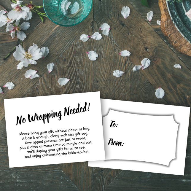 Elegant, Minimal Bridal No Wrap Shower Gift Card (Creator Uploaded)