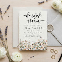 Elegant Minimal Bridal Shower Invitation