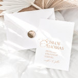 Elegant Minimal Calligraphy White Classic Wedding Invitation<br><div class="desc">Invite family and friends with this classic minimalist wedding invitation. Personalise this elegant wedding invitation by adding names, date, time, venue and other event details. To change details, click «Details». To move the text or change the size, font, or colour, click «Edit using Design Tool». Designed to coordinate with for...</div>