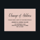 Elegant, Minimal Change of Address Blush Pink Card<br><div class="desc">Keep your friends and family up to date with your new address using these simple, elegant enclosure cards. Versatile notes read "Change of Address" on the front and "Keep in Touch!" on the back, using a modern, casual, handwritten script font. Use the template fields to add all your details to...</div>