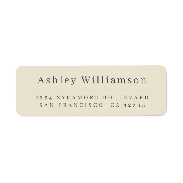 Elegant Minimal Chic Antique White Return Address (Front)
