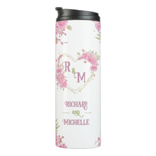 Elegant minimal Chic Initial letter monogram name Thermal Tumbler