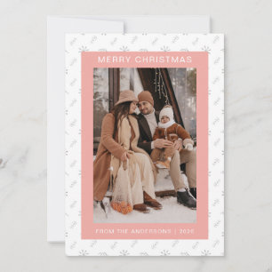 Elegant Minimal Christmas   Modern Family 1 Photo Holiday Card