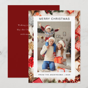 Elegant Minimal Christmas   Modern Family 1 Photo Holiday Card