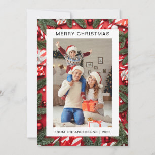 Elegant Minimal Christmas   Modern Family 1 Photo Holiday Card