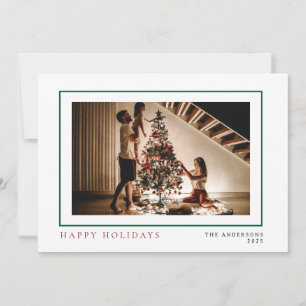 Elegant Minimal Christmas   Modern Family Portrait Holiday Card