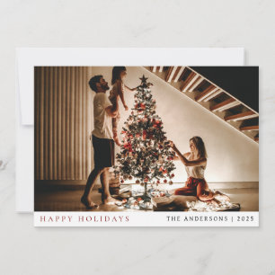 Elegant Minimal Christmas   Modern Family Portrait Holiday Card