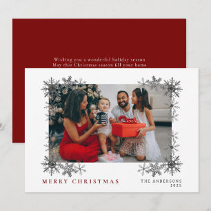 Elegant Minimal Christmas   Modern Family Portrait Holiday Card