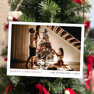 Elegant Minimal Christmas   Modern Family Portrait Holiday Card