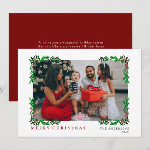 Elegant Minimal Christmas   Modern Family Portrait Holiday Card