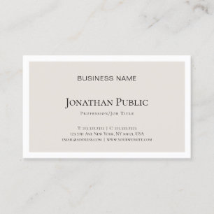 Elegant Minimal Design Modern Plain Luxury Trendy Business Card